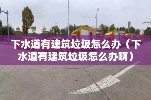 下水道有建筑垃圾怎么办（下水道有建筑垃圾怎么办啊）