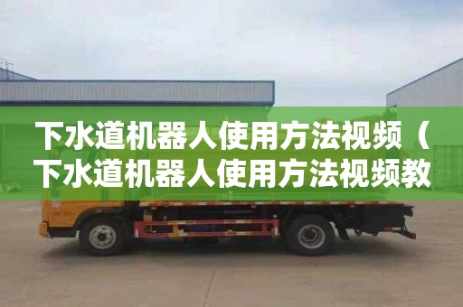 下水道机器人使用方法视频（下水道机器人使用方法视频教程）