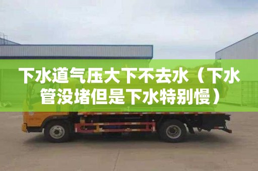 下水道气压大下不去水（下水管没堵但是下水特别慢）