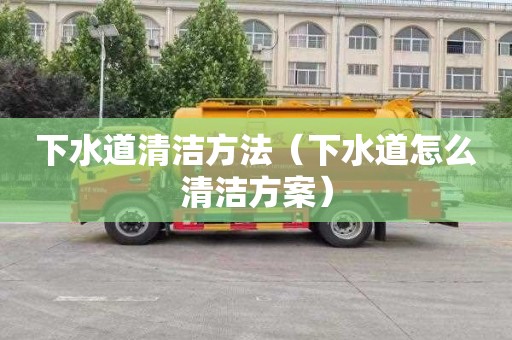 下水道清洁方法（下水道怎么清洁方案）