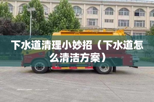 下水道清理小妙招（下水道怎么清洁方案）