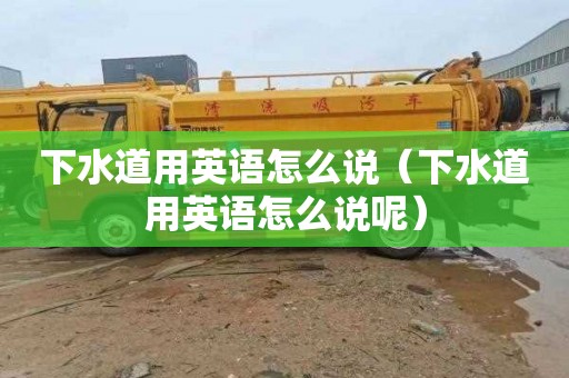 下水道用英语怎么说（下水道用英语怎么说呢）