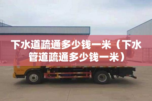 下水道疏通多少钱一米（下水管道疏通多少钱一米）