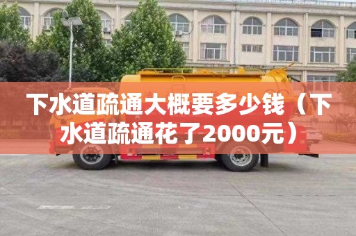 下水道疏通大概要多少钱（下水道疏通花了2000元）