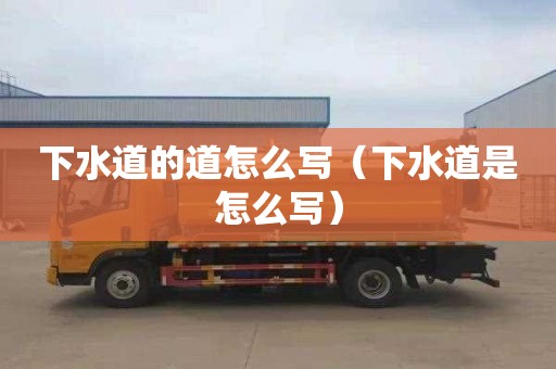 下水道的道怎么写（下水道是怎么写）