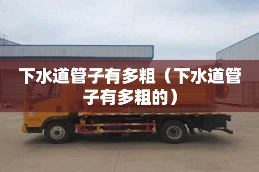 下水道管子有多粗（下水道管子有多粗的）