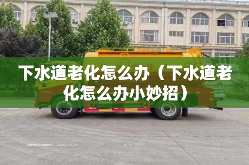 下水道老化怎么办（下水道老化怎么办小妙招）