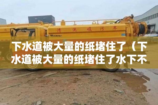 下水道被大量的纸堵住了（下水道被大量的纸堵住了水下不去）
