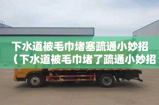 下水道被毛巾堵塞疏通小妙招（下水道被毛巾堵了疏通小妙招）