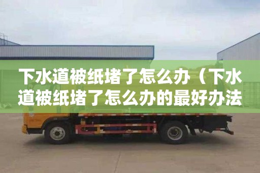 下水道被纸堵了怎么办（下水道被纸堵了怎么办的最好办法）