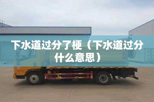 下水道过分了梗（下水道过分什么意思）