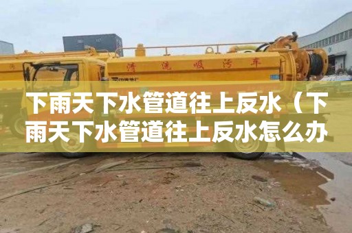 下雨天下水管道往上反水（下雨天下水管道往上反水怎么办）