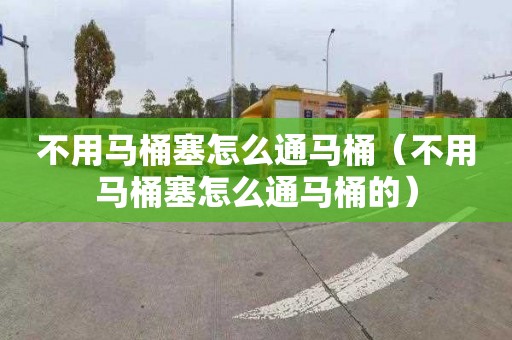 不用马桶塞怎么通马桶（不用马桶塞怎么通马桶的）