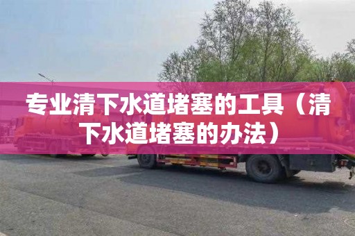 专业清下水道堵塞的工具（清下水道堵塞的办法）