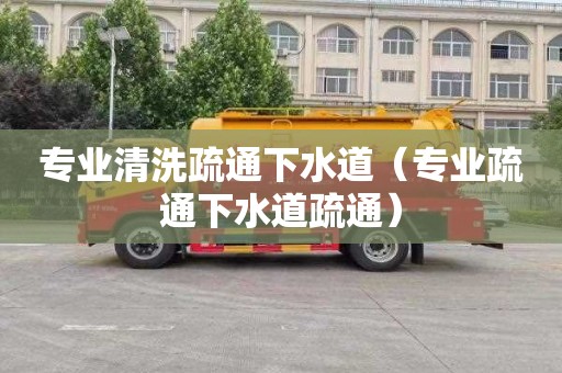 专业清洗疏通下水道（专业疏通下水道疏通）