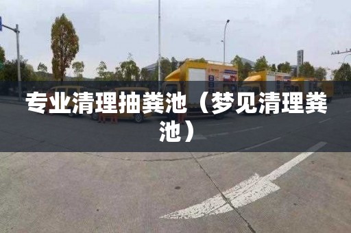 专业清理抽粪池（梦见清理粪池）