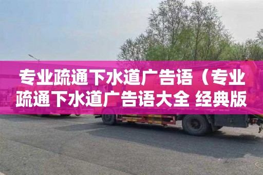 专业疏通下水道广告语（专业疏通下水道广告语大全 经典版）