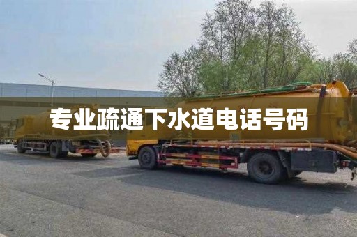 专业疏通下水道电话号码