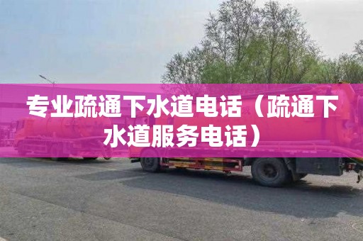 专业疏通下水道电话（疏通下水道服务电话）