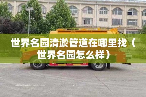 世界名园清淤管道在哪里找（世界名园怎么样）