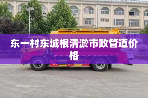东一村东城根清淤市政管道价格