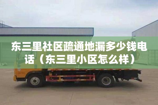 东三里社区疏通地漏多少钱电话（东三里小区怎么样）