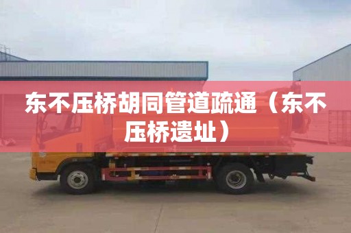 东不压桥胡同管道疏通（东不压桥遗址）