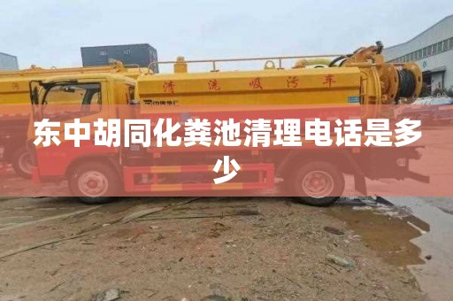 东中胡同化粪池清理电话是多少