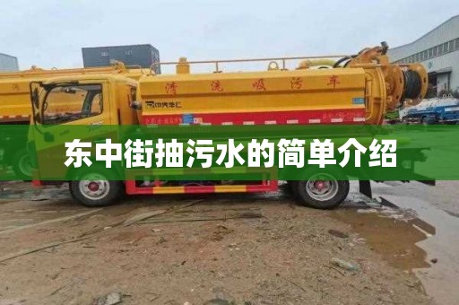 东中街抽污水的简单介绍