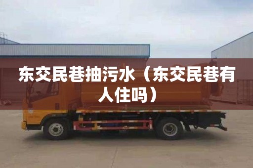 东交民巷抽污水（东交民巷有人住吗）