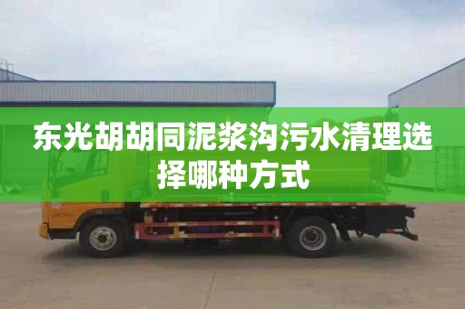 东光胡胡同泥浆沟污水清理选择哪种方式