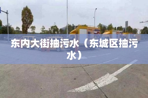 东内大街抽污水（东城区抽污水）