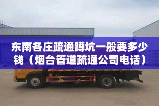 东南各庄疏通蹲坑一般要多少钱（烟台管道疏通公司电话）