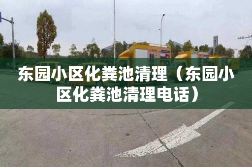 东园小区化粪池清理（东园小区化粪池清理电话）
