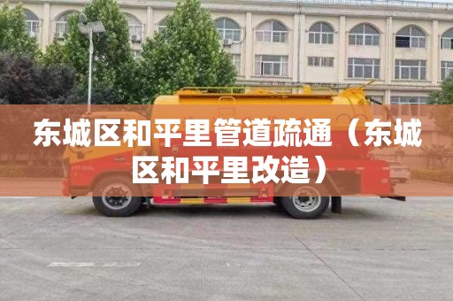 东城区和平里管道疏通（东城区和平里改造）