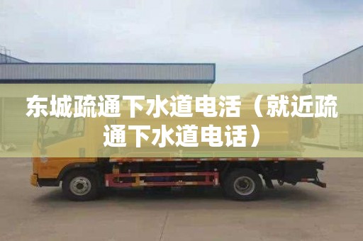 东城疏通下水道电活（就近疏通下水道电话）