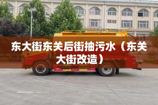 东大街东关后街抽污水（东关大街改造）