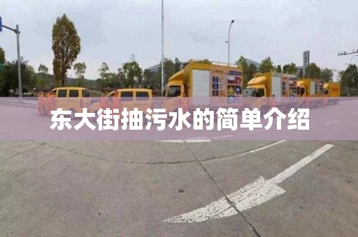 东大街抽污水的简单介绍