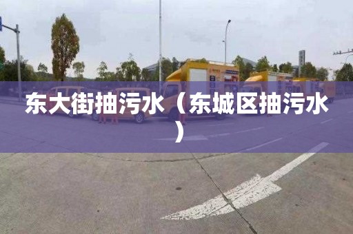 东大街抽污水（东城区抽污水）