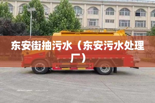 东安街抽污水（东安污水处理厂）