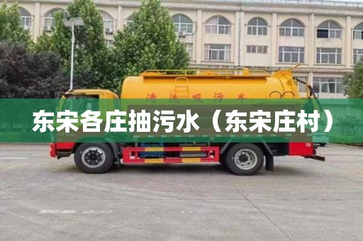 东宋各庄抽污水（东宋庄村）