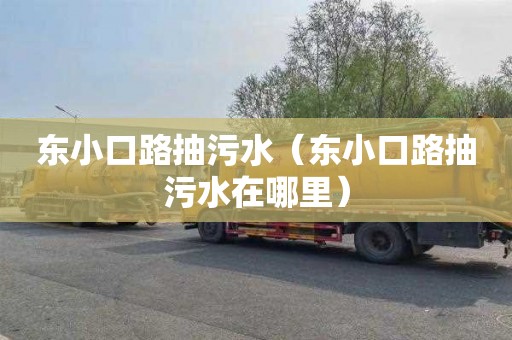 东小口路抽污水（东小口路抽污水在哪里）
