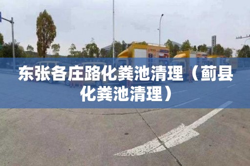东张各庄路化粪池清理（蓟县化粪池清理）