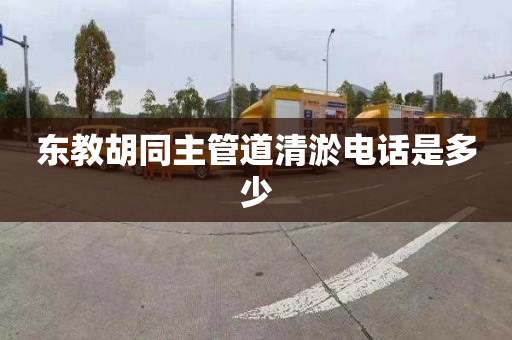东教胡同主管道清淤电话是多少