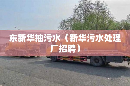 东新华抽污水（新华污水处理厂招聘）