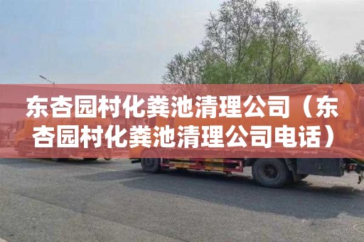 东杏园村化粪池清理公司（东杏园村化粪池清理公司电话）