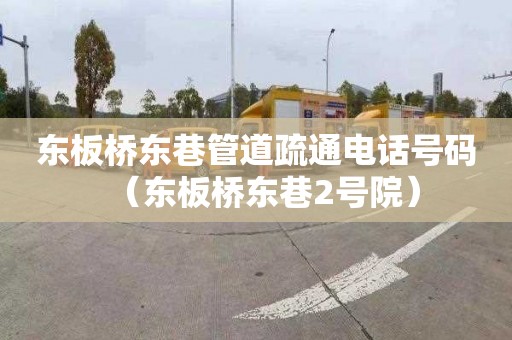 东板桥东巷管道疏通电话号码（东板桥东巷2号院）