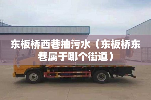 东板桥西巷抽污水（东板桥东巷属于哪个街道）