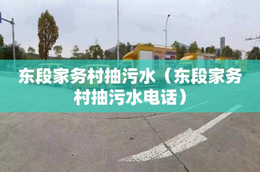 东段家务村抽污水（东段家务村抽污水电话）