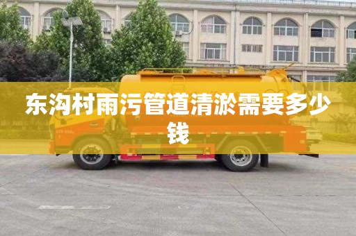 东沟村雨污管道清淤需要多少钱